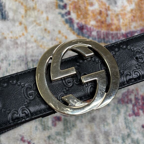 Gucci Interlocking G Signature Belt Black - Picture 2 of 7